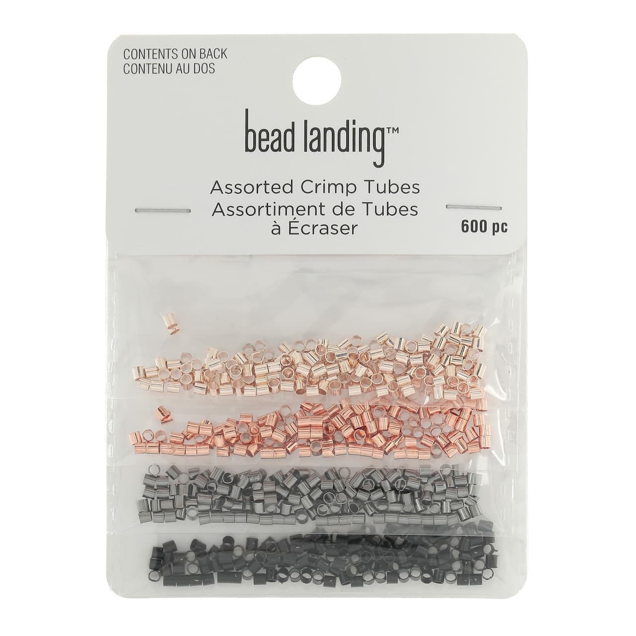 2mm Assorted Colors Metal Crimp Tubes, 600ct. by Bead Landing&#x2122;